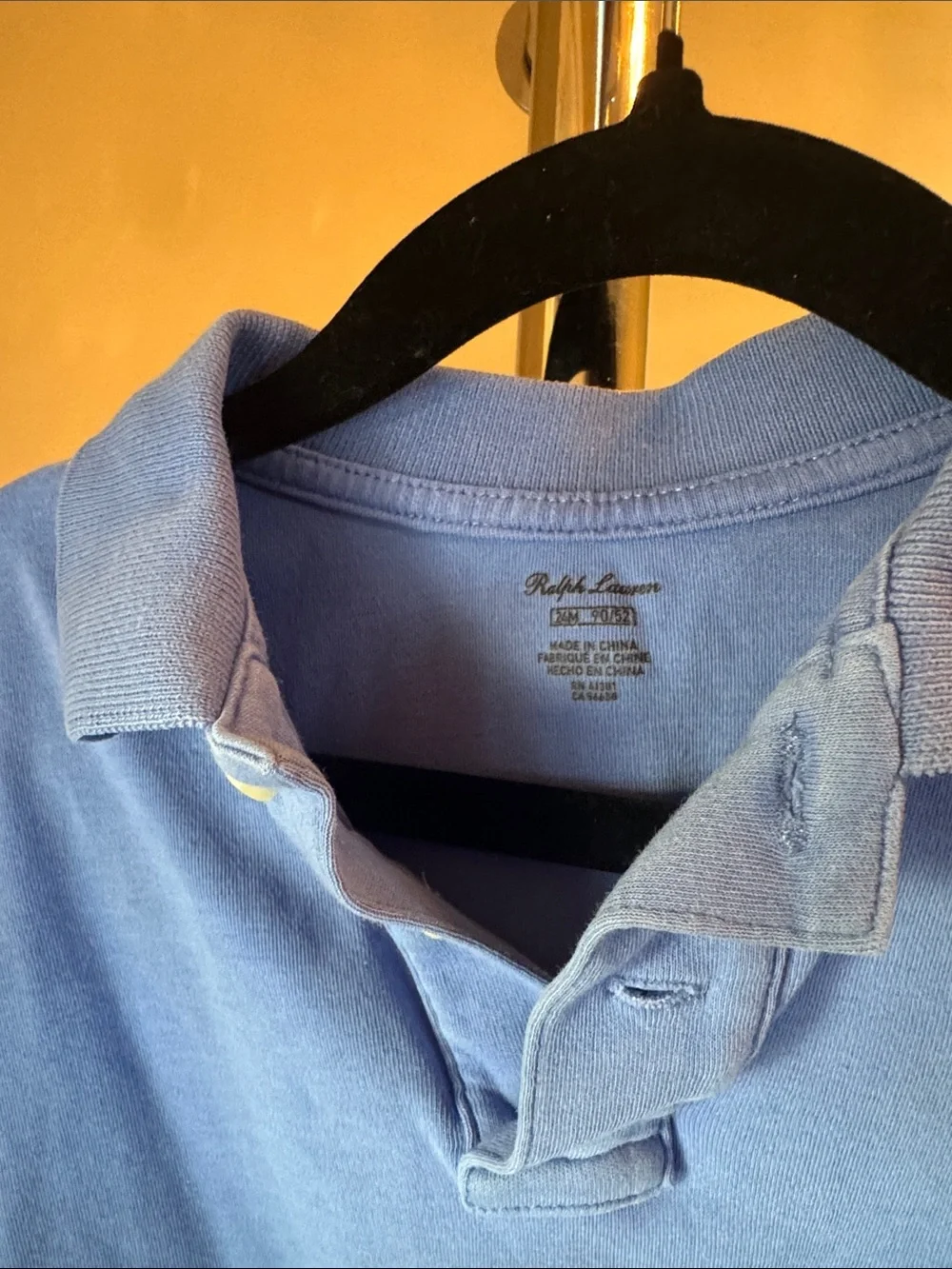 Ralph Lauren Boys Blue Polo Shirt with Pony Logo